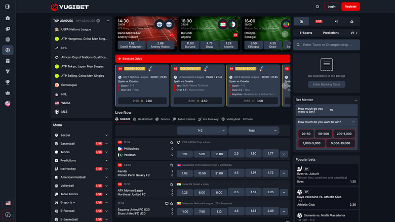 Yugibet Paris sportifs sur ordinateur