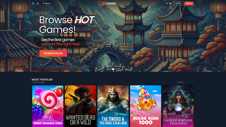 Zen Casino Desktop-Startseite