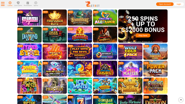 Jeux de bureau de Zet Bet Casino
