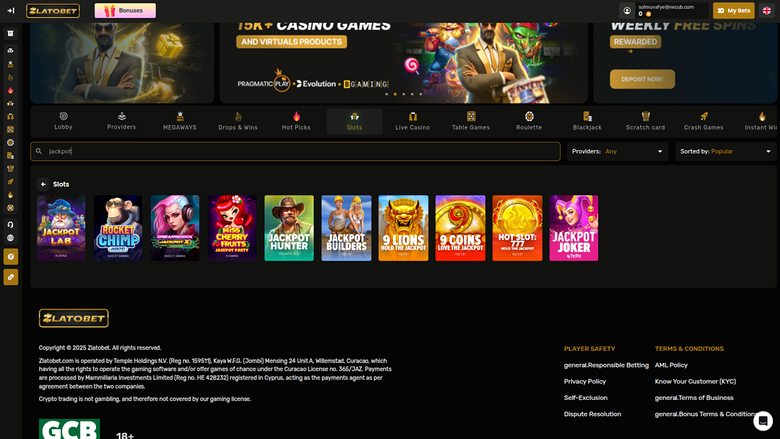 Bote de escritorio de Zlatobet Casino