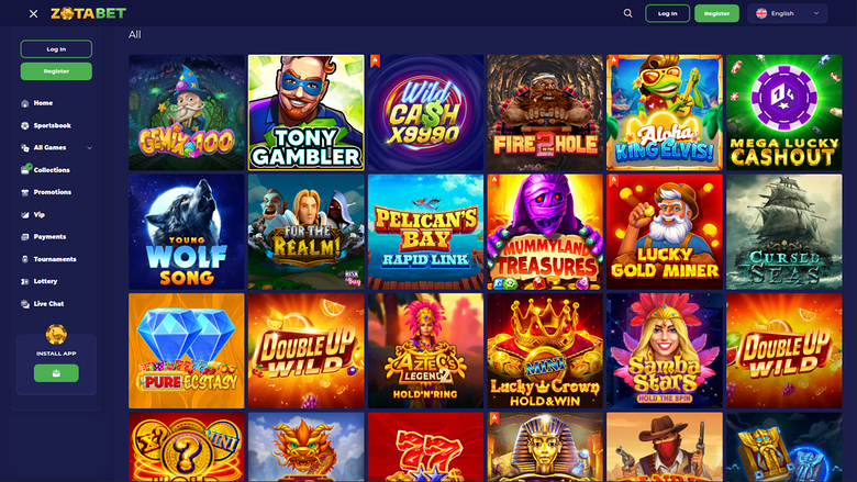 Zotabet Casino Desktop Games