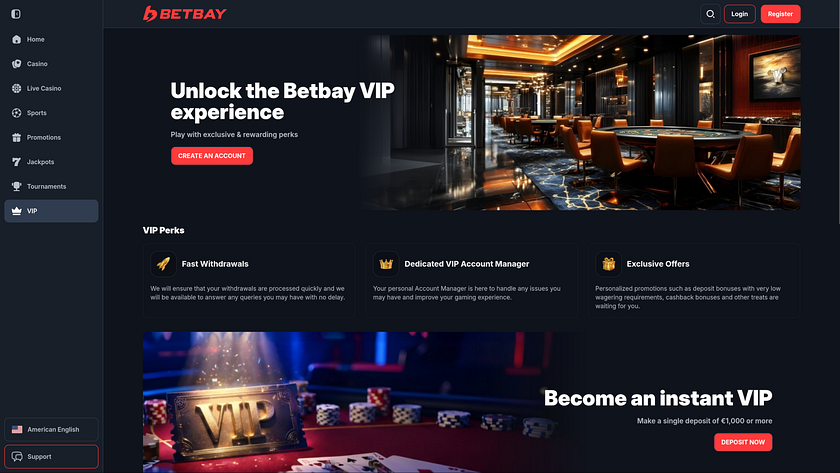BetBay Casino Desktop VIP