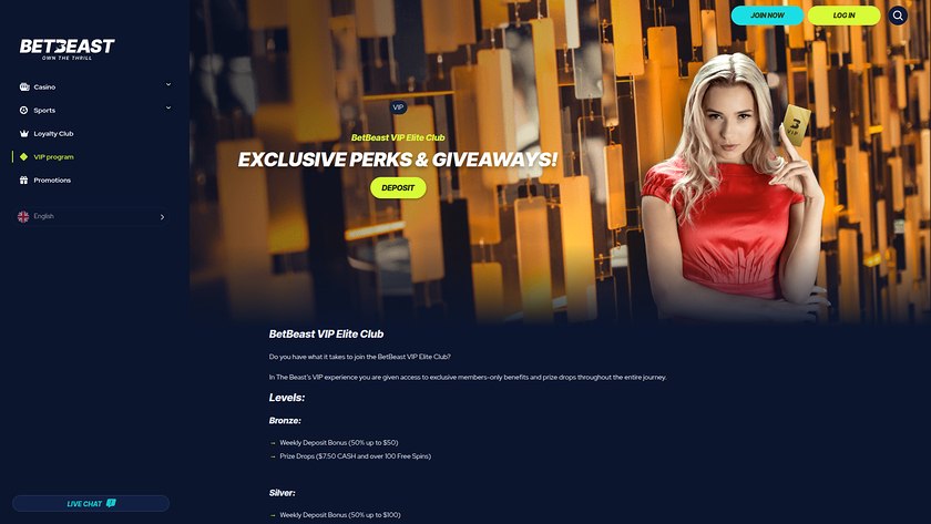 Programme VIP de bureau BetBeast