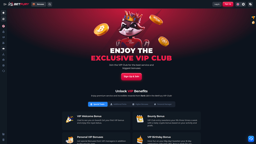 Programme VIP de bureau BetFury Casino