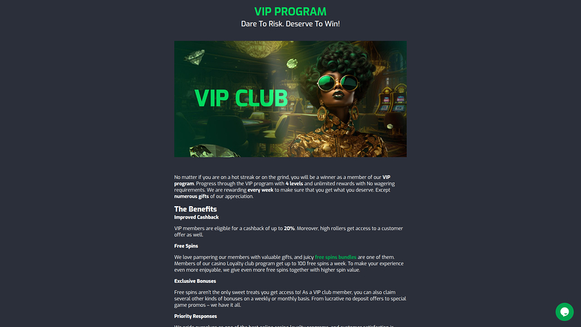 Programme VIP de bureau Betroom24 Casino