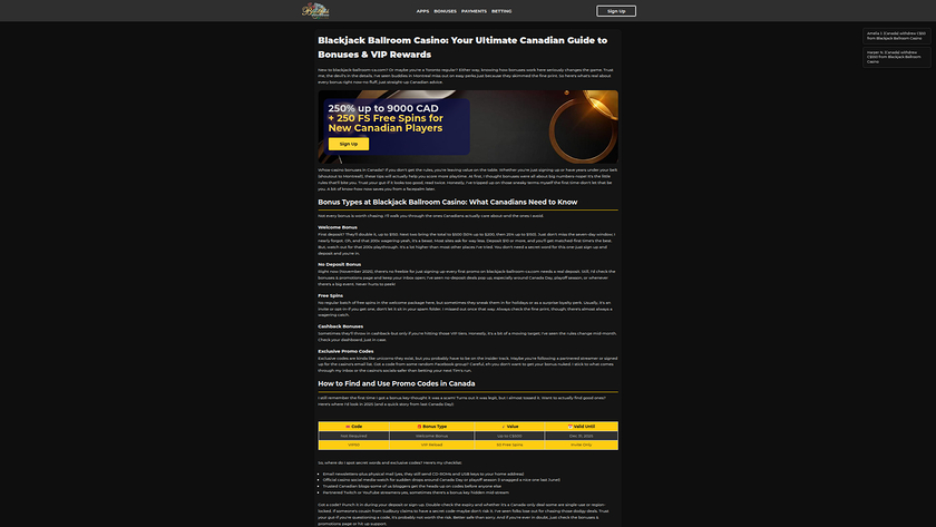 Программа VIP для настольных компьютеров Blackjack Ballroom