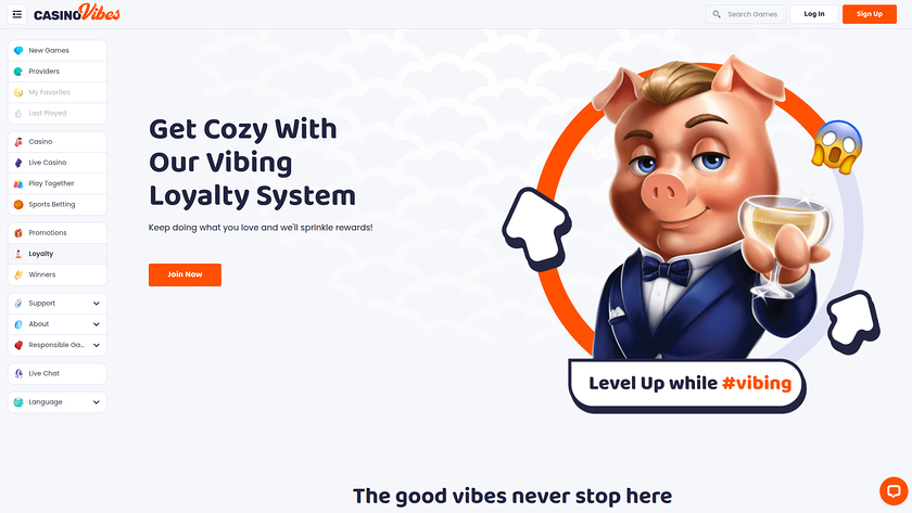 Programme VIP de bureau Casino Vibes