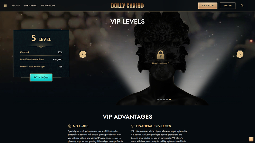 Programme VIP de bureau Dolly Casino