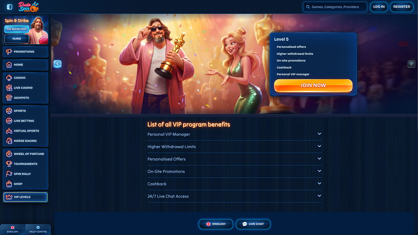 DudeSpin Casino VIP Program