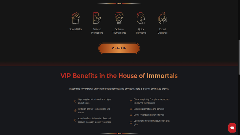 VIP screenshot of God of Casino for Desktop