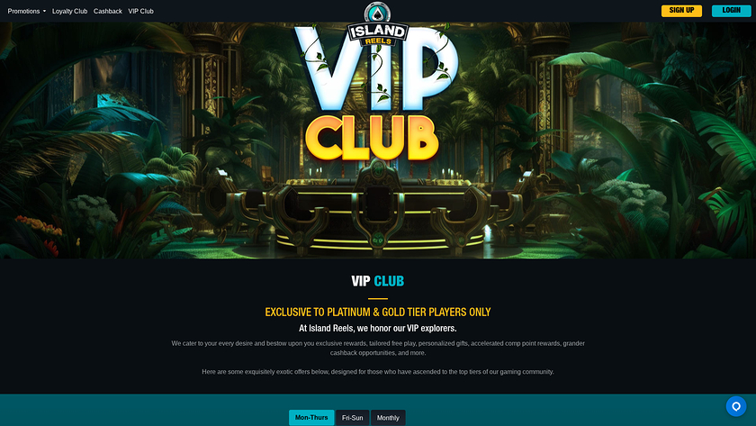 Programma VIP di Island Reels Casino per Desktop