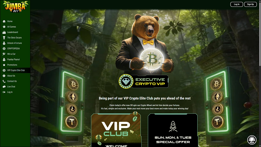 Programme VIP pour ordinateur de bureau du casino Jumba Bet