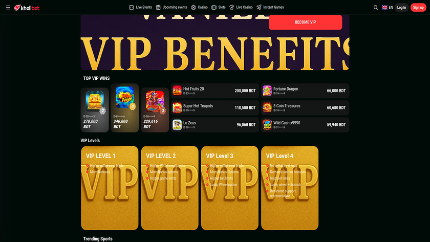 Captura de pantalla VIP de Kheli Bet para escritorio