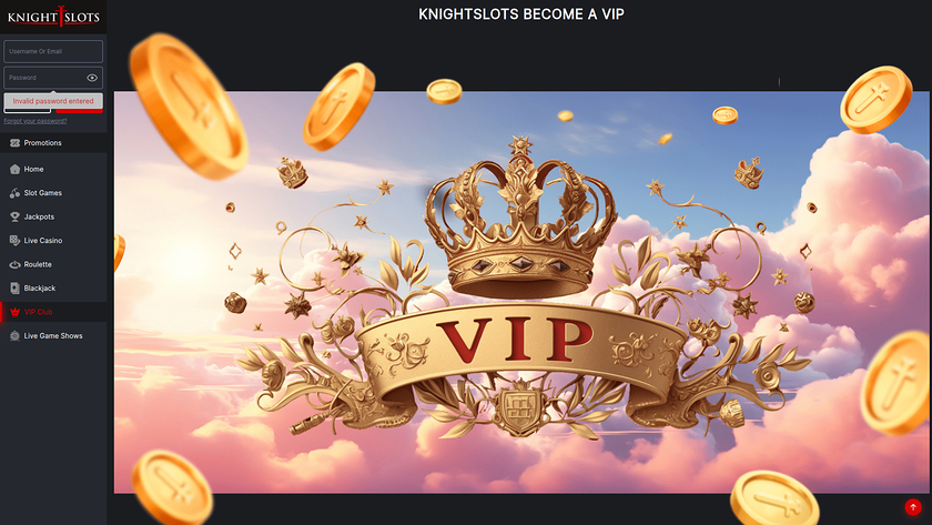 Programma VIP desktop di KnightSlots