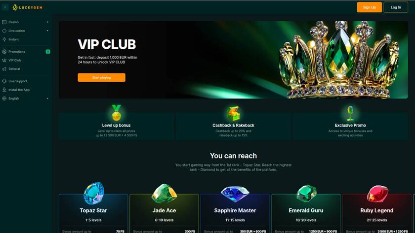 LuckyGem VIP Program