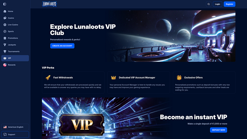 LunaLootsカジノ デスクトップVIP