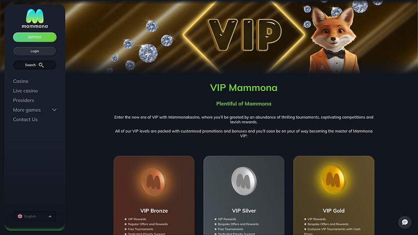 Mammon Casino Desktop VIP