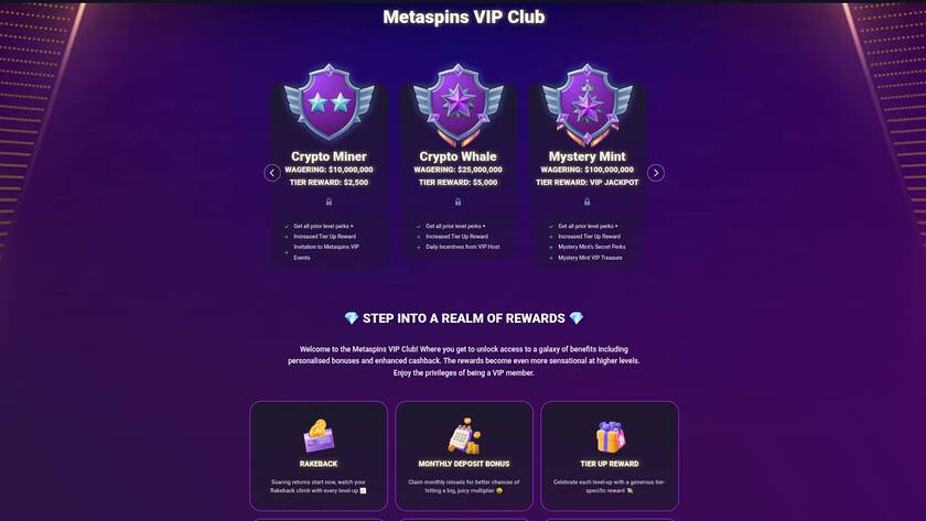 Metaspin Casino VIP