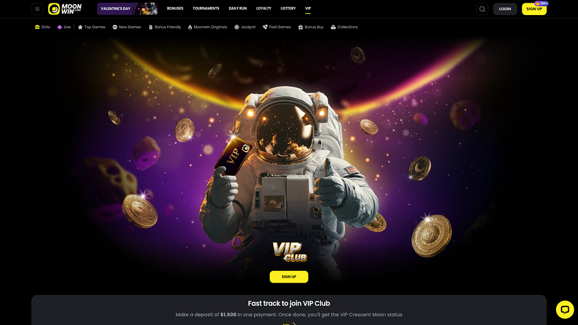 Programme VIP pour ordinateur de bureau du casino Moonwin