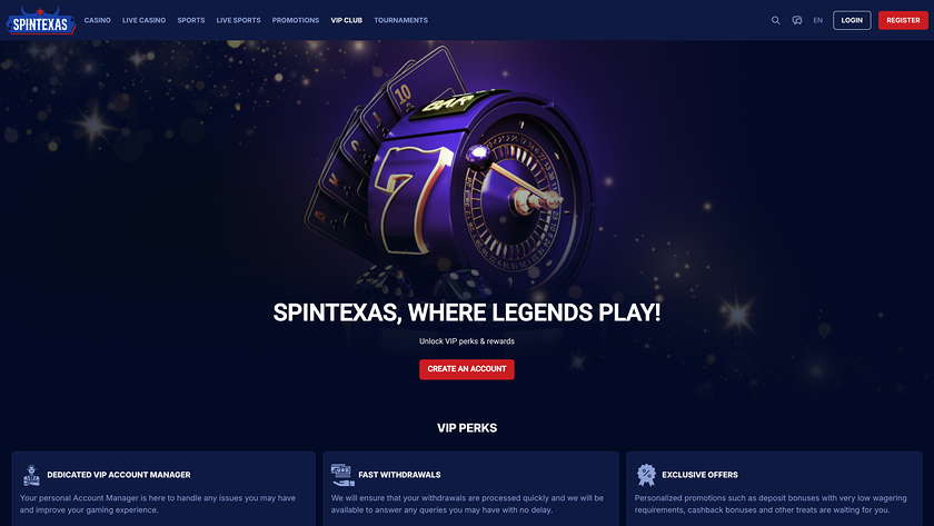 Programma VIP del casinò SpinTexas