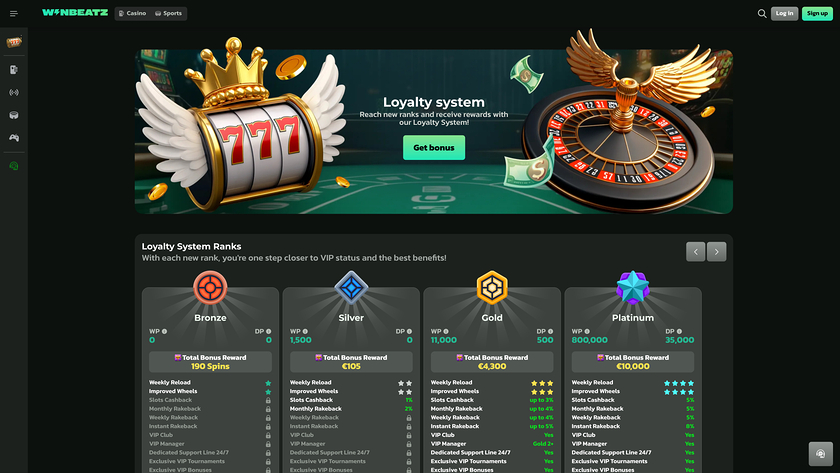 Programme VIP du casino WinBeatz