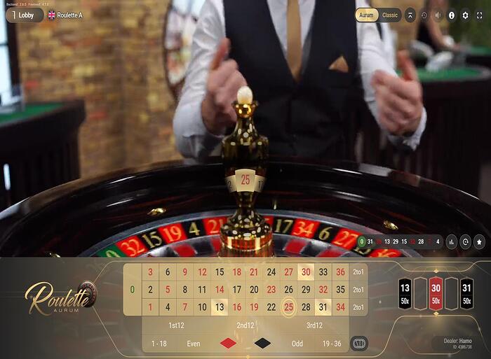 Aurum Roulette Live slot