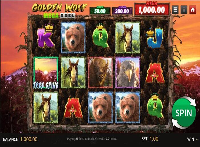 Golden Wolf Mega Reel Slot by Genii | Play for Free