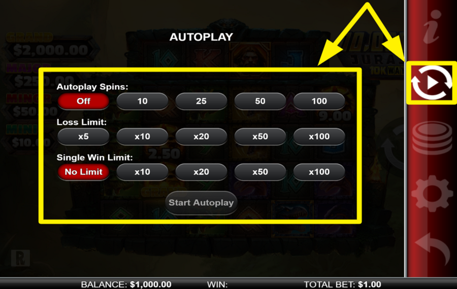 10000 BC Jurassic 10K Ways USE AUTOMATED SPINS.
