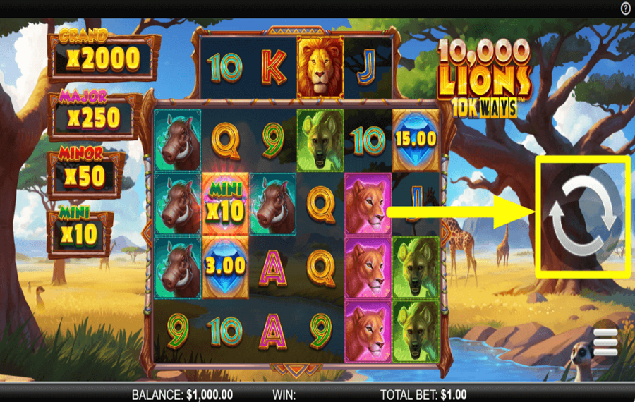 10000 Lions 10K ИГРАЙТЕ, ЧТОБЫ ПОБЕДИТЬ.