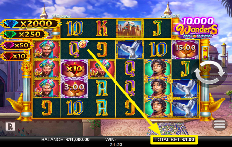 10000 Wonders Big Bang ATTRIBUER UNE VALEUR DE PARI.