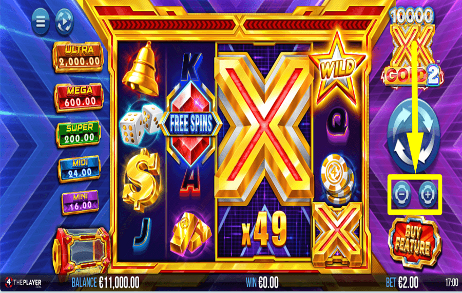 10000 X Gold 2 SETZEN SIE DIE WETTE.