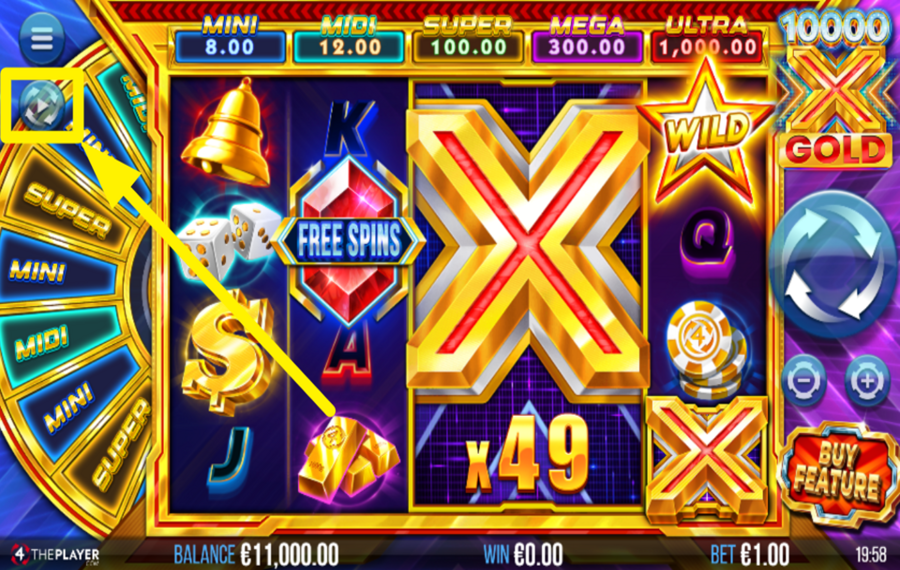 10000 X Gold CHOOSE AUTOMATIC SPINS.