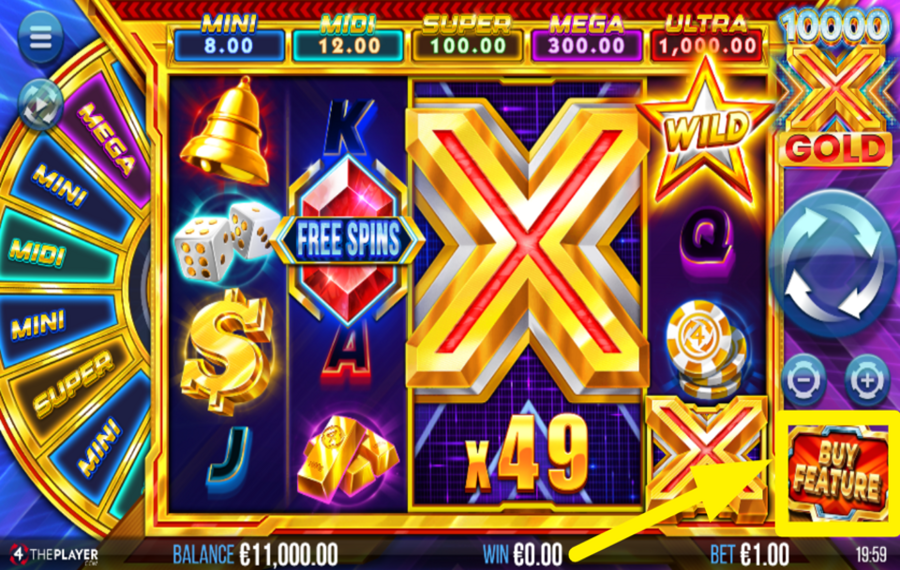 10000 X Gold BUY A BONUS ROUND.