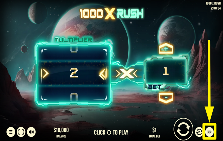 1000 x Rush CHOOSE AUTOMATIC SPINS.