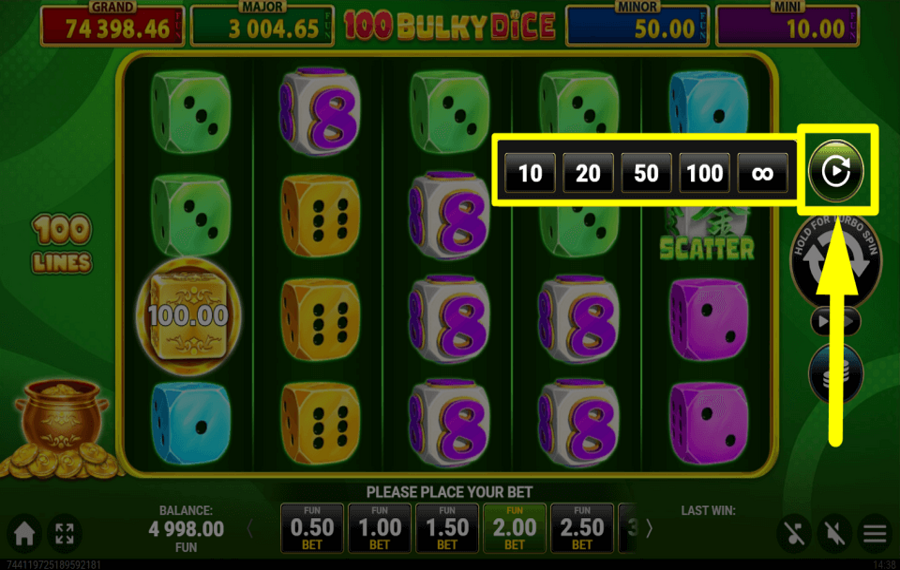 100 Bulky Dice Golden Coins Link ПРИМЕНИТЬ АВТОВОСПРОИЗВЕДЕНИЕ.