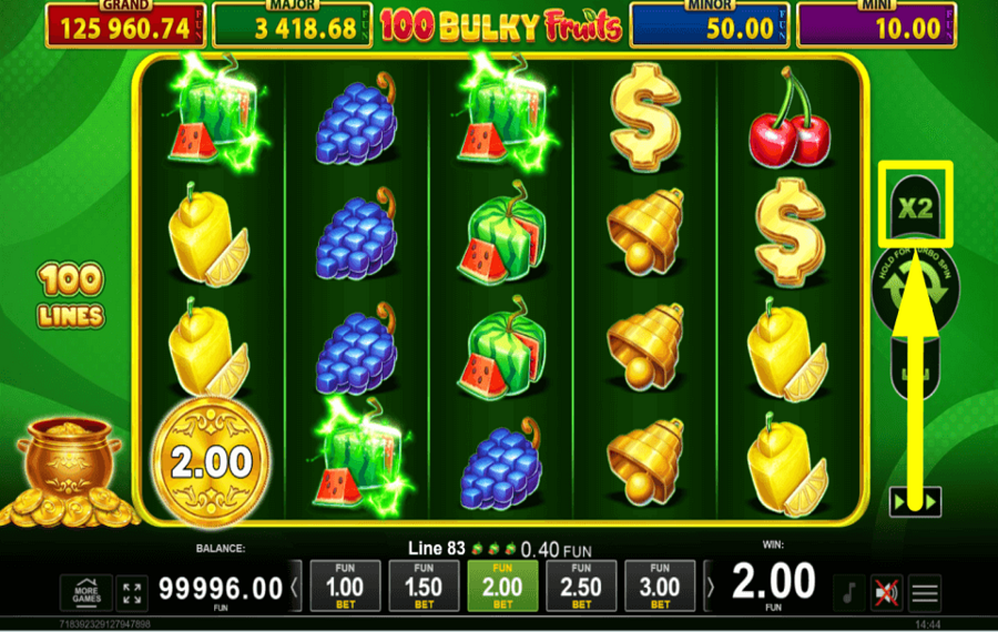 100 Bulky Fruits Golden Coins Link GIOCA LE TUE RICOMPENSE.