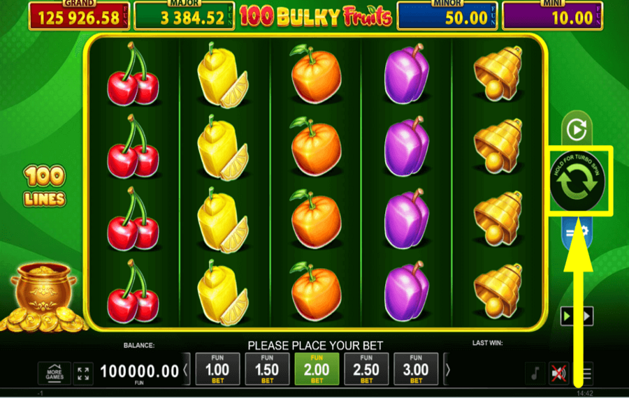 100 Bulky Fruits Golden Coins Link INIZIA IL GIOCO.