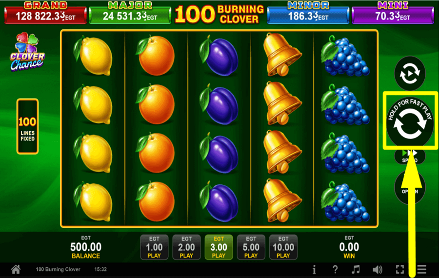 100 Burning Clover TIME TO PLAY.