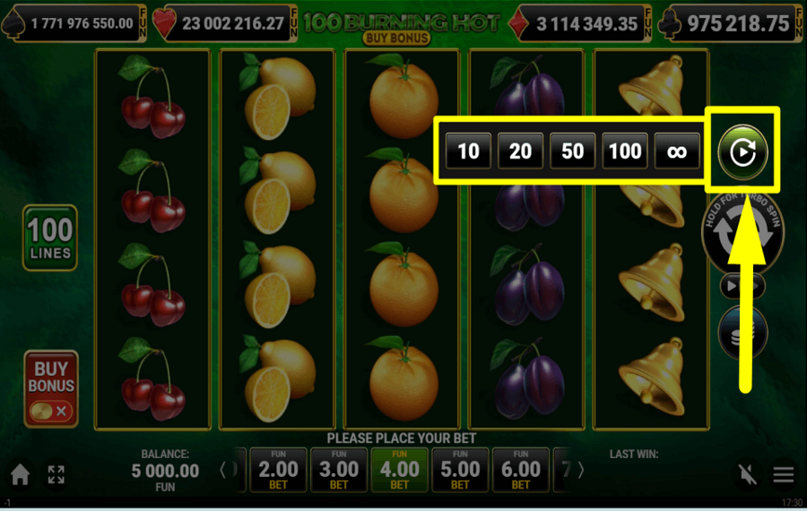 100 Burning Hot Buy Bonus PROCÉDER AUTOMATIQUEMENT.