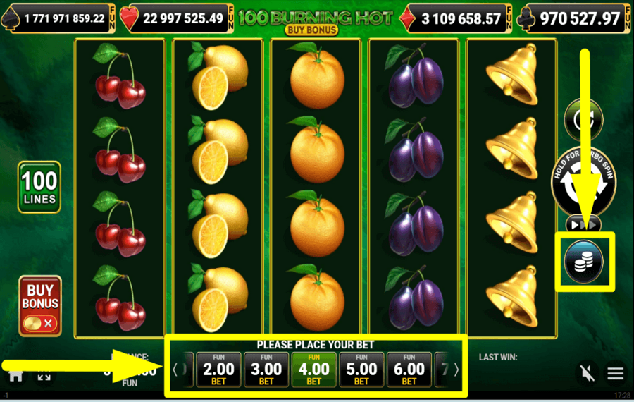 100 Burning Hot Buy Bonus FAITES VOTRE MISE.