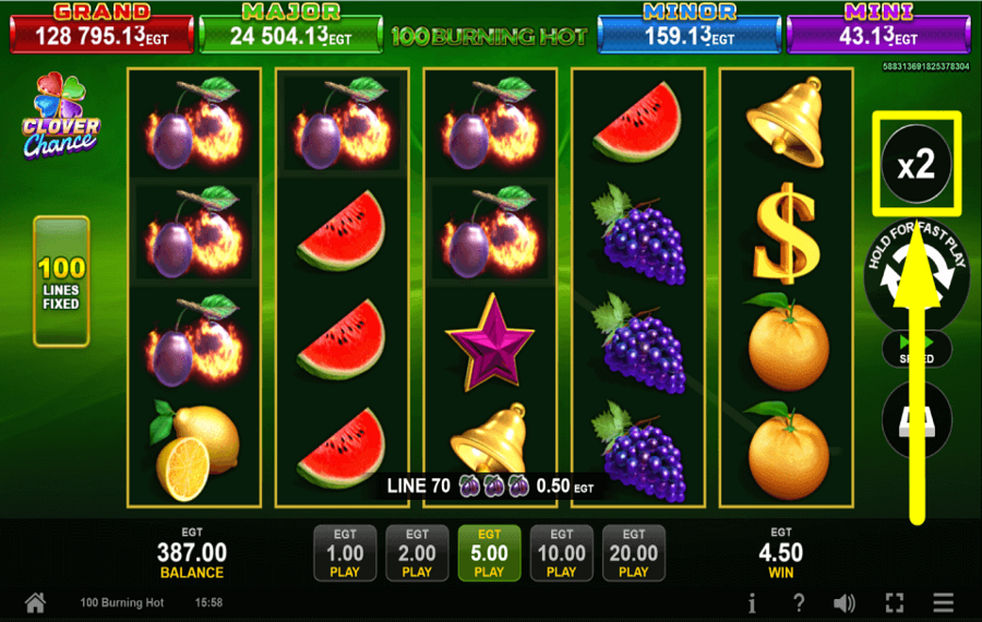 100 Burning Hot Clover Chance VOUS VOULEZ JOUER ?