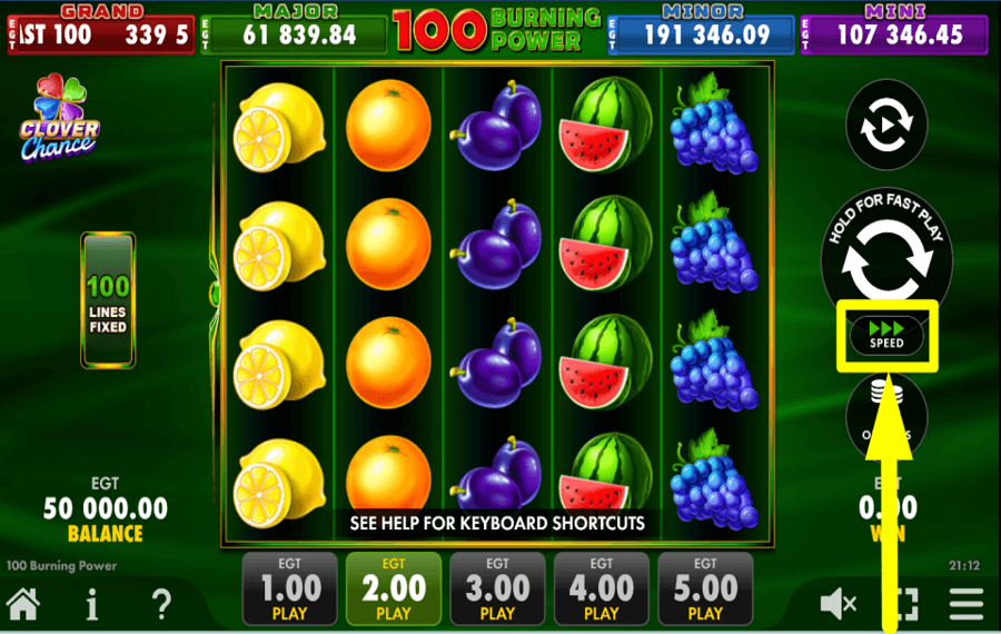 100 Burning Power Clover Chance ÄNDERE DEIN TEMPO.