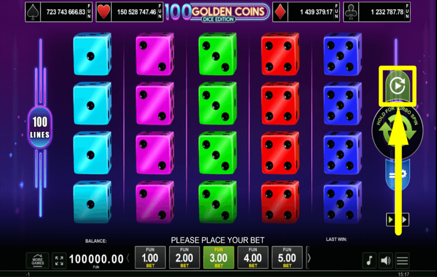 100 Golden Coins Dice Edition PROCEED AUTOMATICALLY.