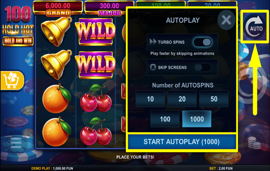 100 Hold Hot Hold and Win PROCEDER AUTOMÁTICAMENTE.