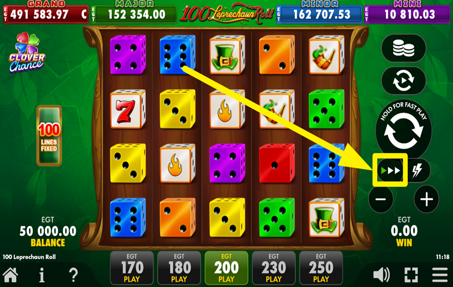 100 Leprechaun Roll Clover Chance ゲームをさらに盛り上げよう。