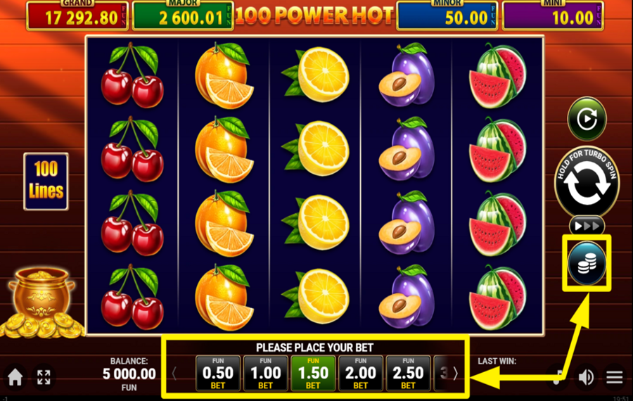 100 Power Hot Golden Coins Link ELIGE TU APUESTA.