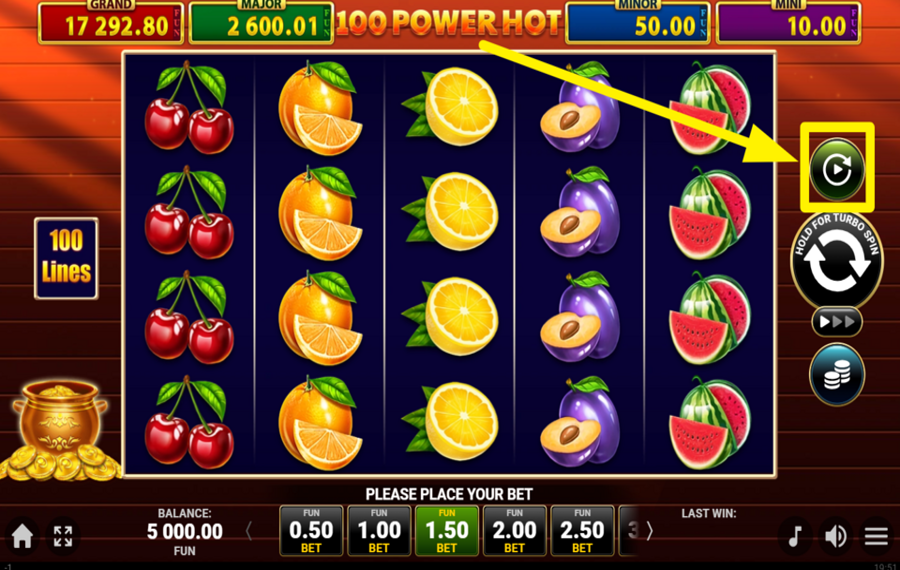 100 Power Hot Golden Coins Link ACTIVAR LOS GIROS AUTOMÁTICOS.