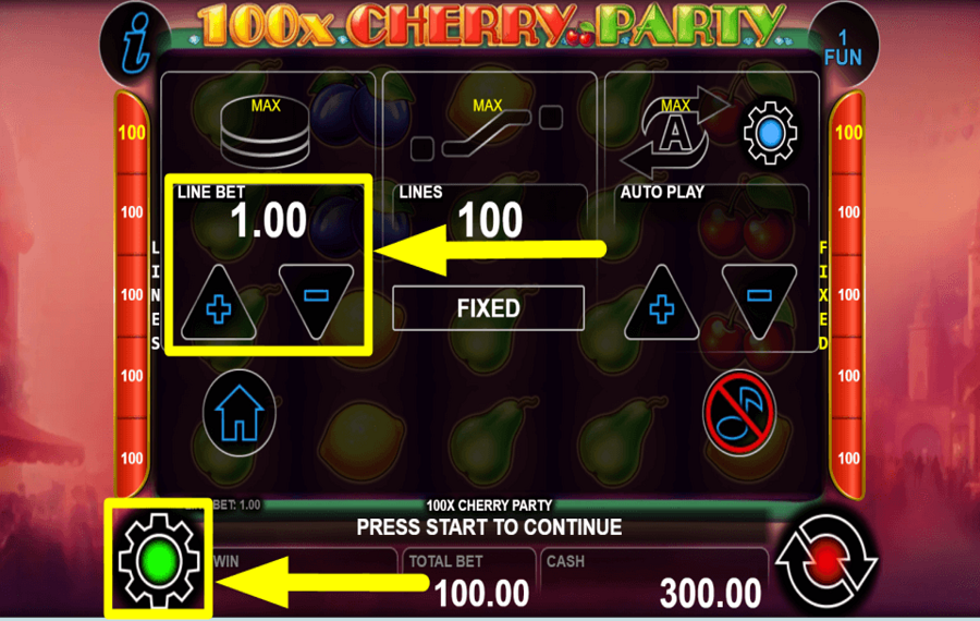 100x Cherry Party AJUSTAR LA APUESTA.