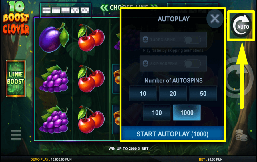 10 Boost Clover PROCEED AUTOMATICALLY.