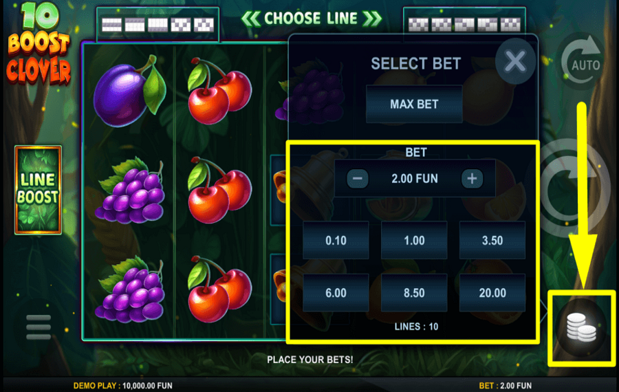 10 Boost Clover PLACE YOUR WAGER.